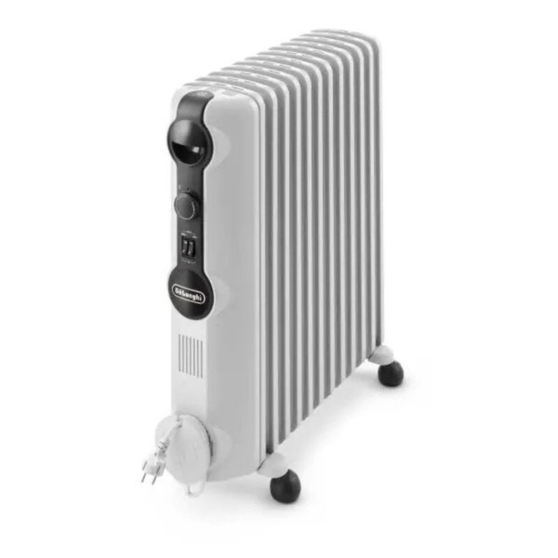 Delonghi TRRS1225 12-Fin Oil Heater – Silent & Uniform Room Heating | Portable Radiator Heater